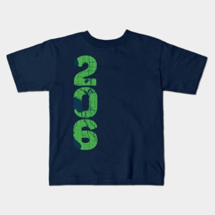 Seattle WA City Map and 206 Area Code Kids T-Shirt